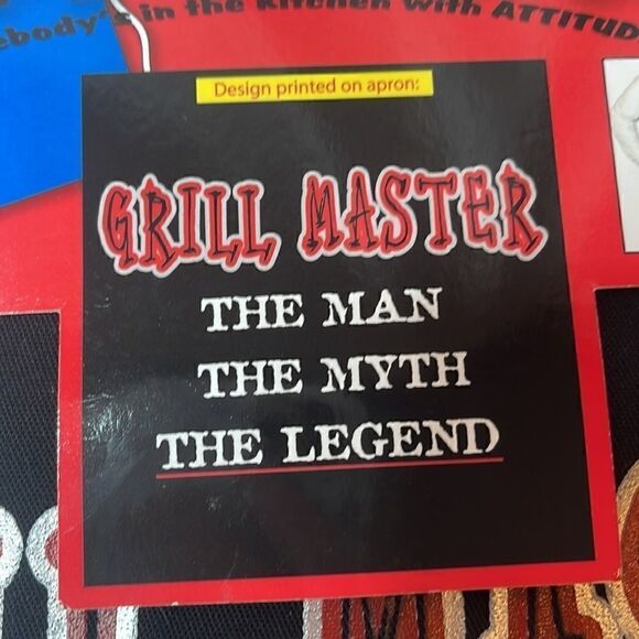 Men’s Grill Master Apron.” The Man The Myth The Legend”. New! - Picture 2 of 4